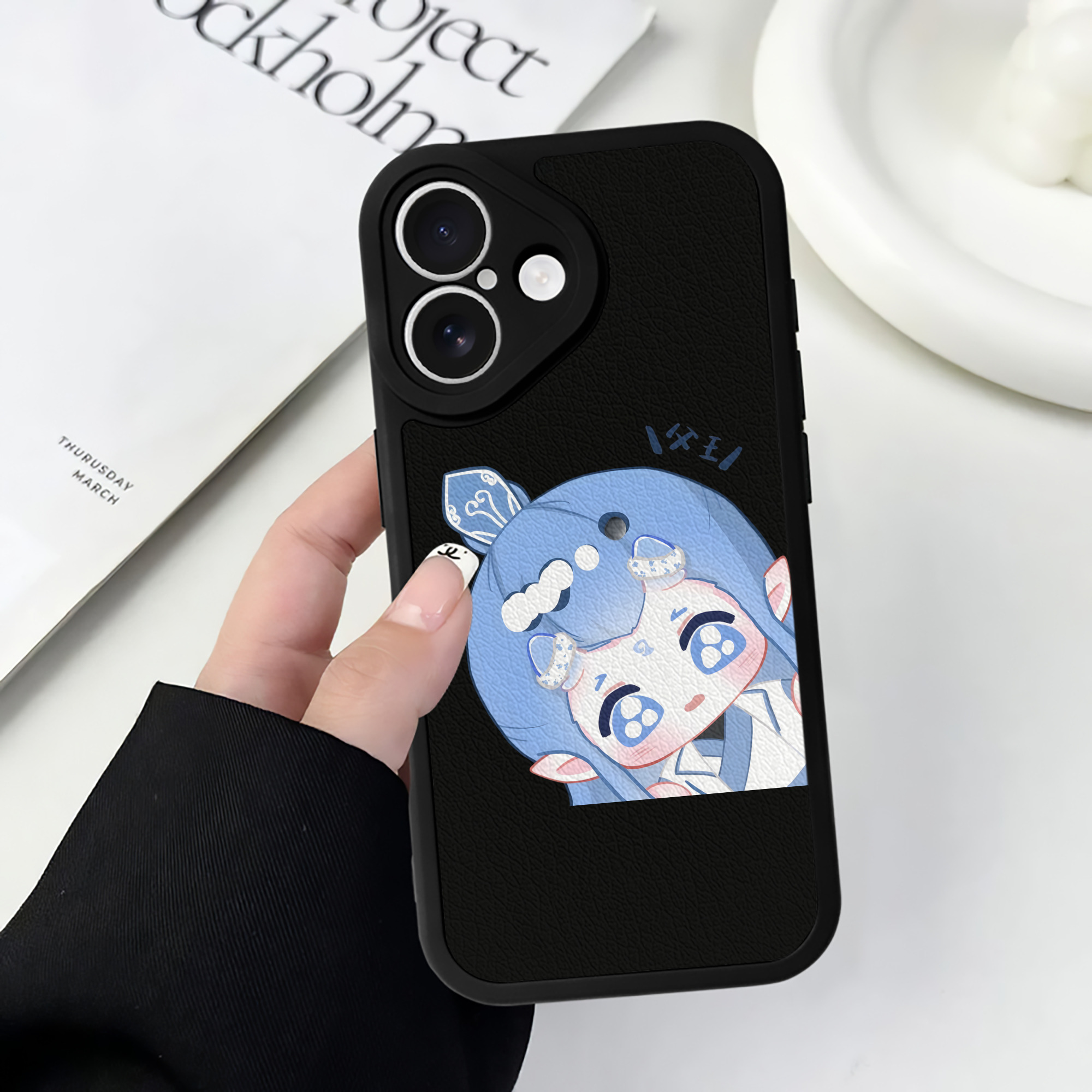 （画像用） Ne Zha 2 ナタ 魔童の大暴れ 【iPhone 16シリーズ対応】シリコンスマホケース（レザー調） 材質：シリコン